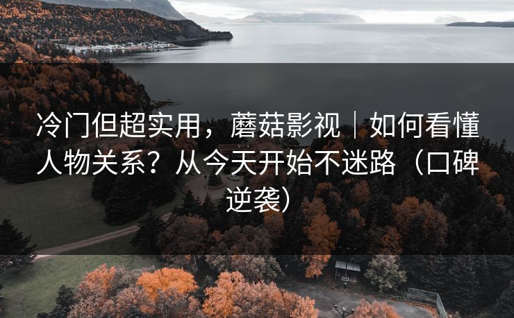 冷门但超实用，蘑菇影视｜如何看懂人物关系？从今天开始不迷路（口碑逆袭）